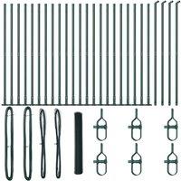 Berkfield Home Hexagon Fence Green 1.2x50 m Steel