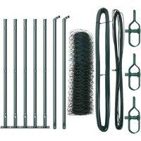Berkfield Home Hexagon Fence Green 0.4x10 m Steel