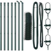 Berkfield Home Hexagon Fence Green 0.4x10 m Steel
