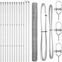 Berkfield Home Hexagon Fence 1.6x25 m Galvanised Steel in Silver