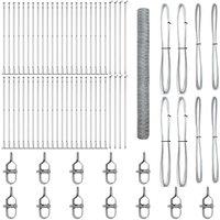 Berkfield Home Hexagon Fence 1.4x100 m Galvanised Steel in Silver
