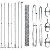 Berkfield Home Hexagon Fence 1.2x10 m Galvanised Steel in Silver