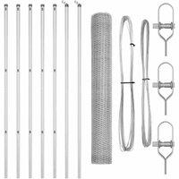 Berkfield Home Hexagon Fence 1.2x10 m Galvanised Steel in Silver