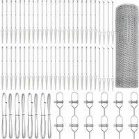 Berkfield Home Hexagon Fence 0.5x100 m Galvanised Steel in Silver