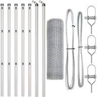 Berkfield Home Hexagon Fence 0.5x10 m Galvanised Steel in Silver