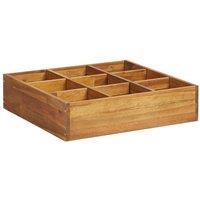 Berkfield Home Herb Garden Raised Bed Solid Acacia Wood 60x60x15 cm in Tan | Size: 60 x 60 x 15 cm
