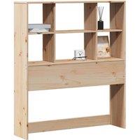 Berkfield Home Headboard with Storage 90 cm Solid Wood Pine in Light Tan