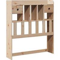 Berkfield Home Headboard with Storage 100 cm Solid Wood Pine in Light Tan