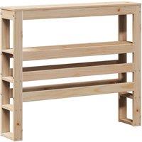 Berkfield Home Headboard with Shelves 90 cm Solid Wood Pine in Light Tan