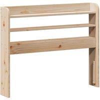 Berkfield Home Headboard with Shelves 90 cm Solid Wood Pine in Light Tan