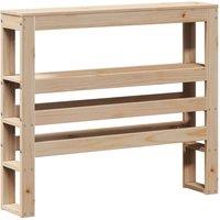 Berkfield Home Headboard with Shelves 75 cm Solid Wood Pine in Light Tan