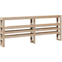 Berkfield Home Headboard with Shelves 180 cm Solid Wood Pine in Light Tan