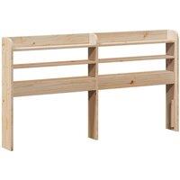 Berkfield Home Headboard with Shelves 150 cm Solid Wood Pine in Natural