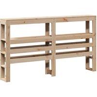 Berkfield Home Headboard with Shelves 140 cm Solid Wood Pine in Light Brown