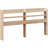 Berkfield Home Headboard with Shelves 135 cm Solid Wood Pine in Light Tan