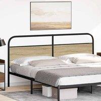 Berkfield Home Headboard Sonoma Oak 180 cm Steel & Engineered Wood in Light Brown