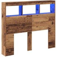 Berkfield Home Headboard Old Wood Solid Reclaimed Wood 120 x 17 x 102 cm in Brown