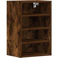 Berkfield Home Hanging Cabinet Smoked Oak 40x29.5x60 cm Engineered Wood in Brown
