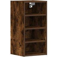 Berkfield Home Hanging Cabinet Smoked Oak 30x29.5x60 cm Engineered Wood in Brown