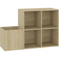 Berkfield Home Hall Shoe Cabinet Sonoma Oak 105x35.5x70 cm Engineered Wood in Light Brown