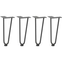 Berkfield Home Hairpin Table Legs 4 pcs Anthracite 30 cm Solid Steel in Charcoal