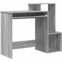 Berkfield Home Grey Computer Desk Grey Sonoma Engineered Wood Medium