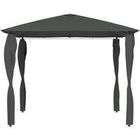 Berkfield Home Gazebo with Post Covers 3x3x2.6 m Anthracite 160 g/m in Dark Grey