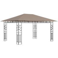Berkfield Home Gazebo with Mosquito Net 4x3x2.73 m Taupe 180 g/m