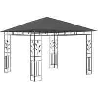 Berkfield Home Gazebo with Mosquito Net 3x3x2.73 m Anthracite 180 g/m in Dark Grey