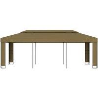 Berkfield Home Gazebo with Double Roof 3x6 m Taupe 180 g/m