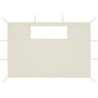 Berkfield Home Gazebo Sidewalls with Windows 2 pcs Cream