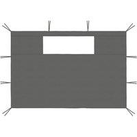 Berkfield Home Gazebo Sidewalls with Windows 2 pcs Anthracite in Dark Grey