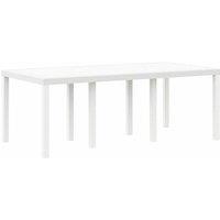 Berkfield Home Garden Table White 200x100x73 cm Poly Rattan | Size: 200 x 100 x 73 cm