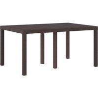 Berkfield Home Garden Table Brown 150x100x73 cm Poly Rattan | Size: 150 x 100 x 73 cm