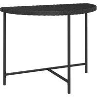 Berkfield Home Garden Table Black 100x50x75 cm Poly Rattan | Size: 100 x 50 x 75 cm