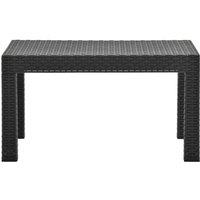 Berkfield Home Garden Table Anthracite 58x58x41 cm PP Rattan in Dark Grey | Size: 58 x 58 x 41 cm