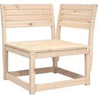 Berkfield Home Garden Sofa Corner 73x73x78 cm Solid Wood Pine in Natural | Size: 73 x 73 x 78 cm