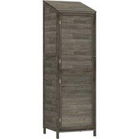 Berkfield Home Garden Shed Anthracite 55x52x174.5 cm Solid Wood Fir in Dark Grey