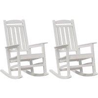 Berkfield Home Garden Rocking Chairs 2 pcs White 70x92x107.5 cm HDPE