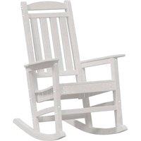 Berkfield Home Garden Rocking Chair White 70x92x108 cm HDPE | Size: 70 x 92 x 108 cm