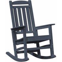 Berkfield Home Garden Rocking Chair Navy Blue 70x92x108 cm HDPE | Size: 70 x 92 x 108 cm