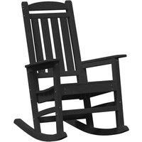 Berkfield Home Garden Rocking Chair Black 70x92x108 cm HDPE | Size: 70 x 92 x 108 cm