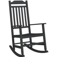 Berkfield Home Garden Rocking Chair Black 65x84x114 cm HDPE | Size: 65 x 84 x 114 cm