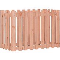 Berkfield Home Garden Raised Bed with Fence Design 100x50x70 cm Solid Wood Douglas in Light Tan | Size: 100 x 50 x 70 cm