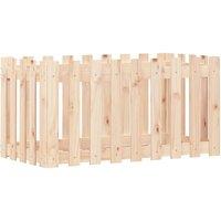 Berkfield Home Garden Raised Bed with Fence Design 100x50x50 cm Solid Wood Pine in Light Tan | Size: 100 x 50 x 50 cm