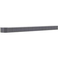 Berkfield Home Garden Raised Bed Powder-coated Steel 620x80x36 cm Anthracite in Charcoal | Size: 620 x 80 x 36 cm