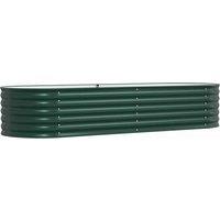 Berkfield Home Garden Raised Bed Green 240x80x44 cm Galvanized Steel | Size: 240 x 80 x 44 cm