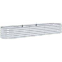 Berkfield Home Garden Raised Bed 320x80x44 cm Galvanised Steel Silver | Size: 320 x 80 x 44 cm