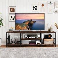 Costway Entertainment Center TV Stand for TVs up to 65 Inches in Brown