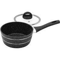 EONLION 16cm Non-Stick Saucepan Induction Granite Pot with Lid